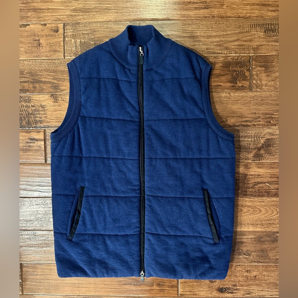 Peter Millar Blue Quilted Vest